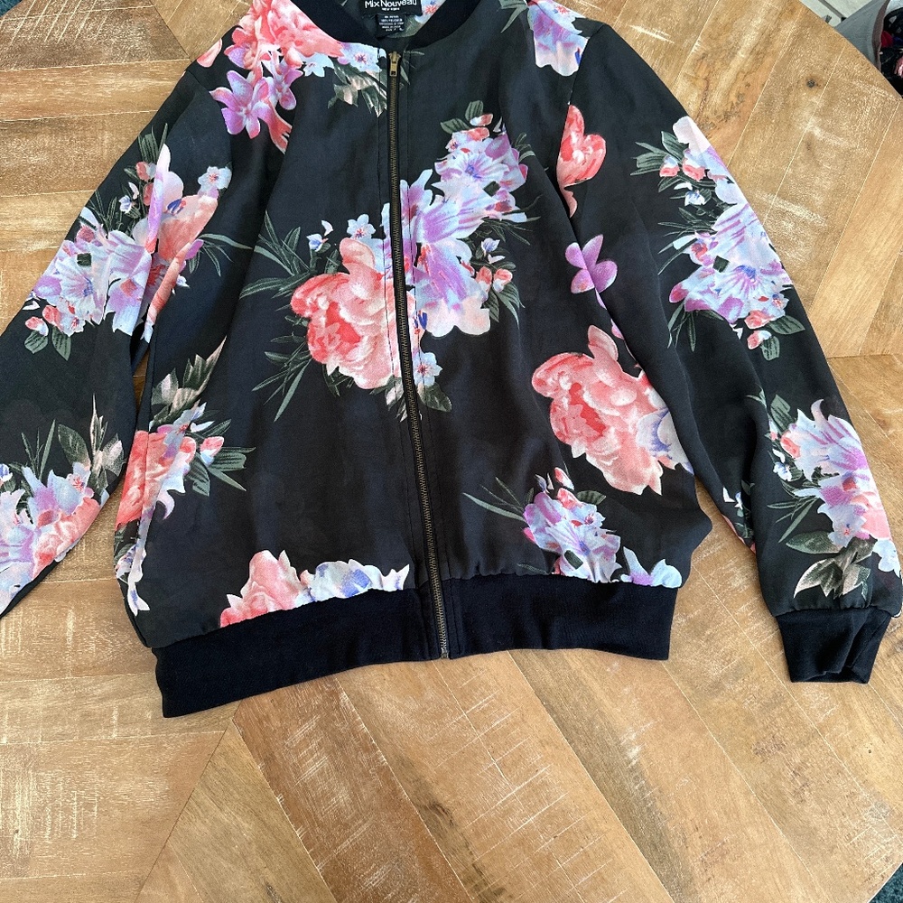 Floral Bomber Jacket